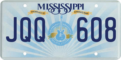 MS license plate JQQ608