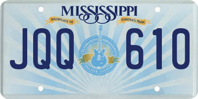 MS license plate JQQ610