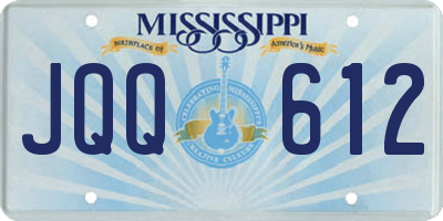 MS license plate JQQ612