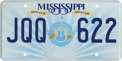 MS license plate JQQ622