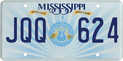 MS license plate JQQ624