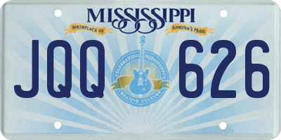 MS license plate JQQ626