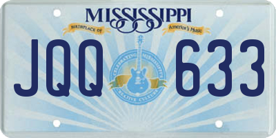 MS license plate JQQ633