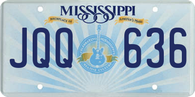 MS license plate JQQ636
