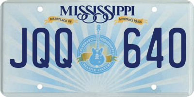 MS license plate JQQ640