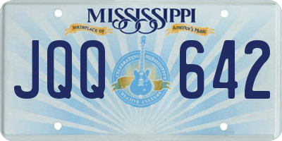 MS license plate JQQ642