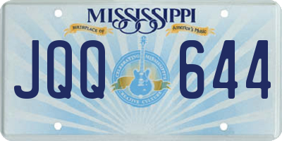 MS license plate JQQ644