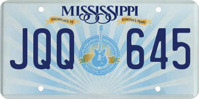 MS license plate JQQ645
