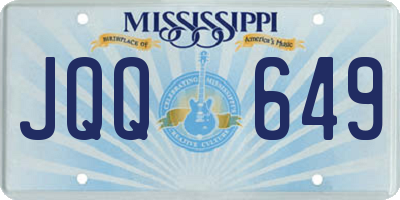 MS license plate JQQ649