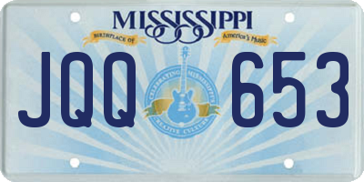 MS license plate JQQ653