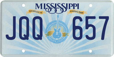 MS license plate JQQ657