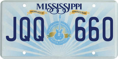 MS license plate JQQ660