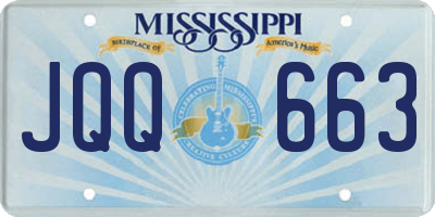MS license plate JQQ663