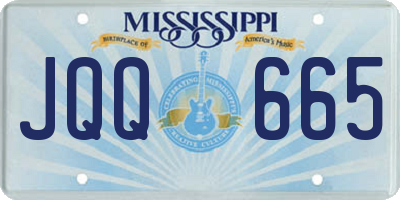 MS license plate JQQ665
