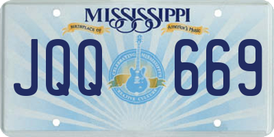 MS license plate JQQ669
