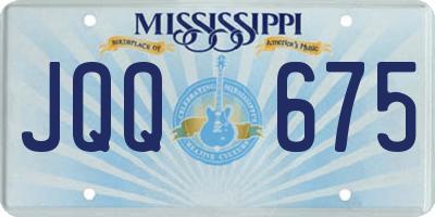 MS license plate JQQ675