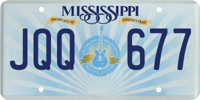MS license plate JQQ677