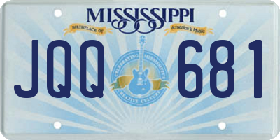 MS license plate JQQ681
