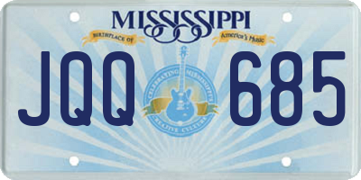 MS license plate JQQ685