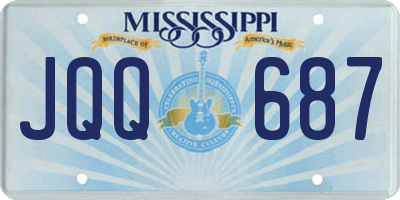 MS license plate JQQ687