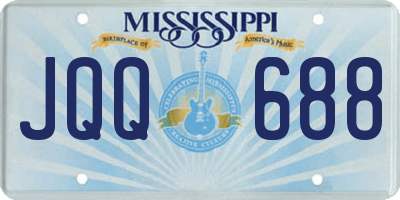 MS license plate JQQ688