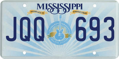 MS license plate JQQ693