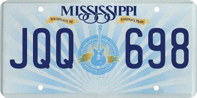 MS license plate JQQ698