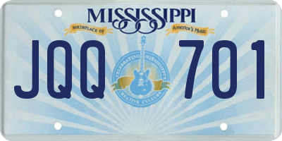 MS license plate JQQ701