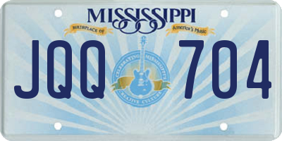 MS license plate JQQ704