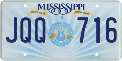 MS license plate JQQ716