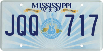 MS license plate JQQ717