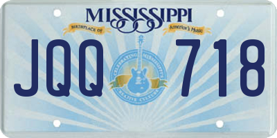 MS license plate JQQ718