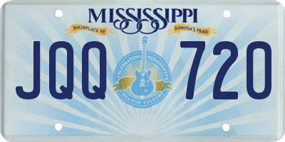 MS license plate JQQ720