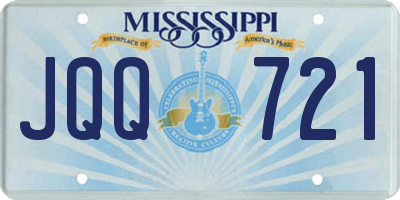 MS license plate JQQ721