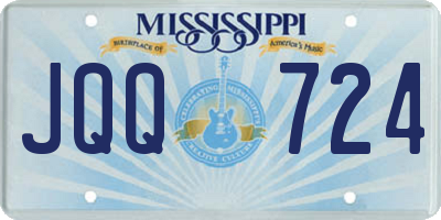MS license plate JQQ724