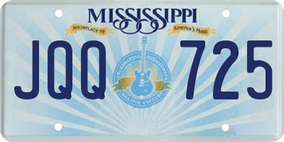 MS license plate JQQ725
