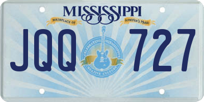 MS license plate JQQ727