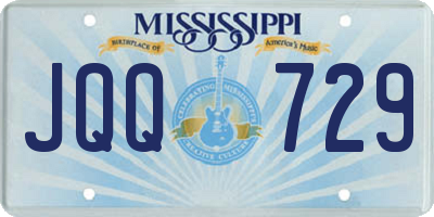 MS license plate JQQ729