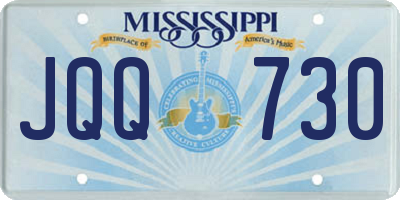 MS license plate JQQ730
