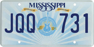 MS license plate JQQ731