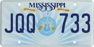 MS license plate JQQ733