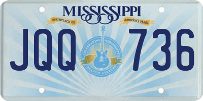 MS license plate JQQ736
