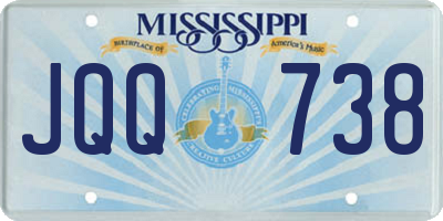 MS license plate JQQ738