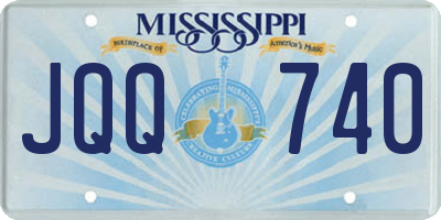 MS license plate JQQ740