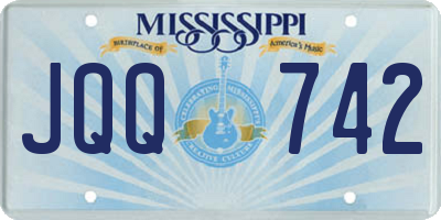 MS license plate JQQ742