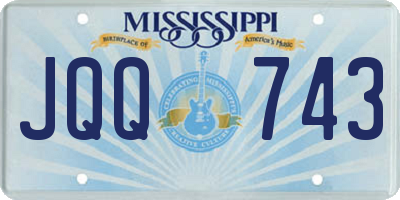 MS license plate JQQ743