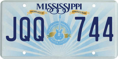 MS license plate JQQ744