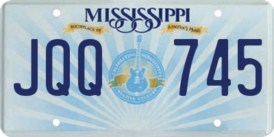 MS license plate JQQ745