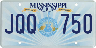 MS license plate JQQ750