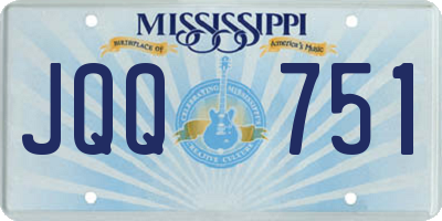 MS license plate JQQ751